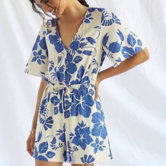 FARM Rio Pants - Farm Rio Anthropologie Breezy Romper XS